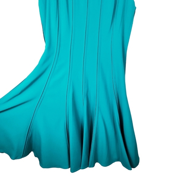 Calvin Klein Teal Fit & Flare Dress - Picture 4 of 7